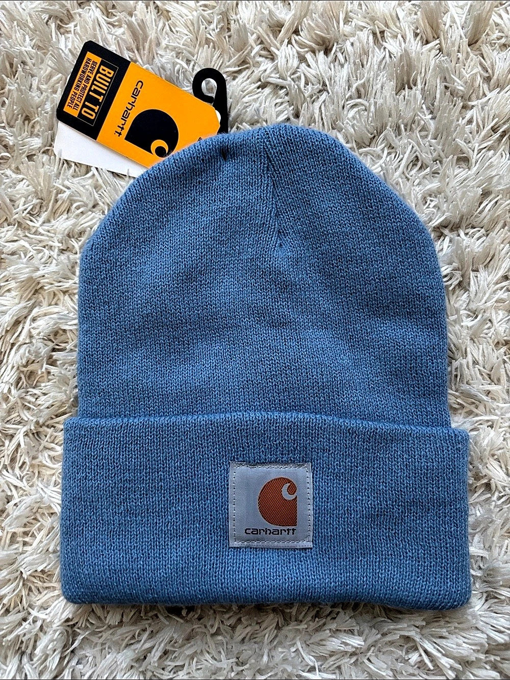 Carhartt NWT Acrylic Watch Hat Knit Cuffed Beanie in Blue One Size